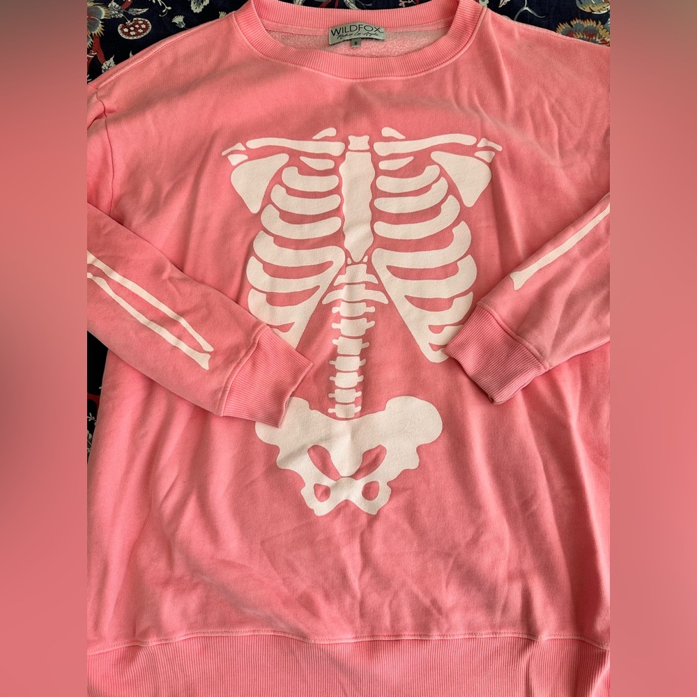 Wild Fox Couture Skeleton X-Ray Crew Neck - Picture 2 of 14